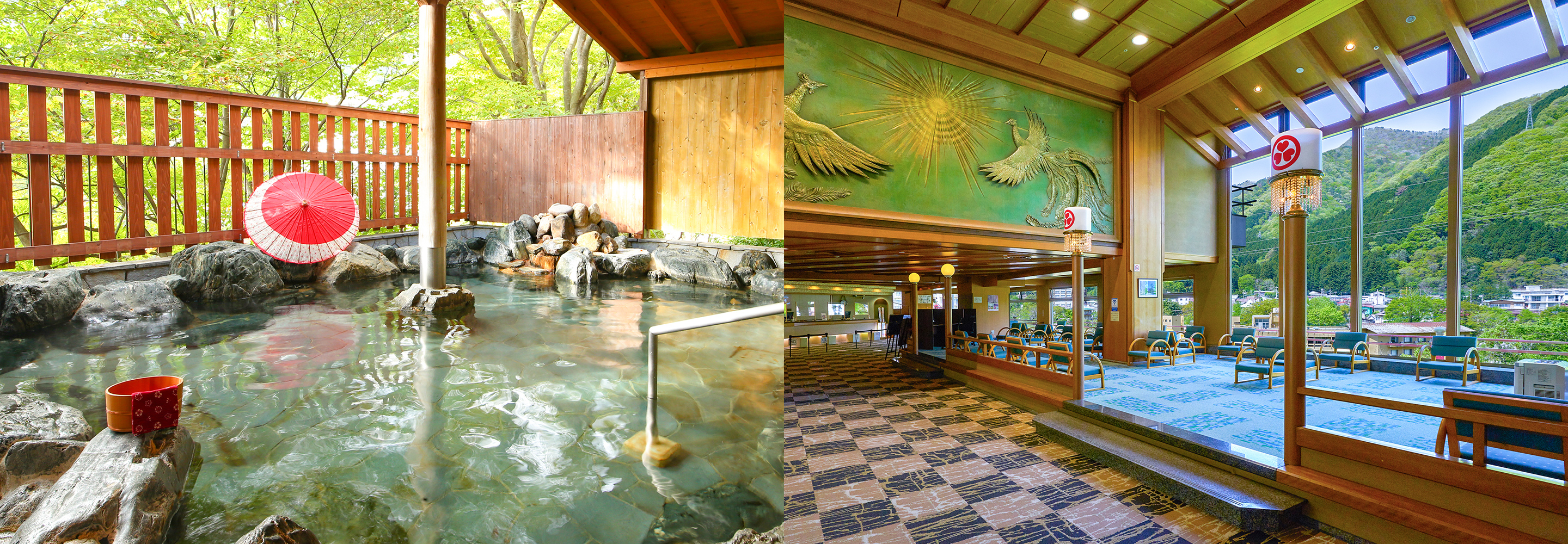 渓谷美と優しいお湯に癒される、グルメバイキングが自慢の温泉ホテル